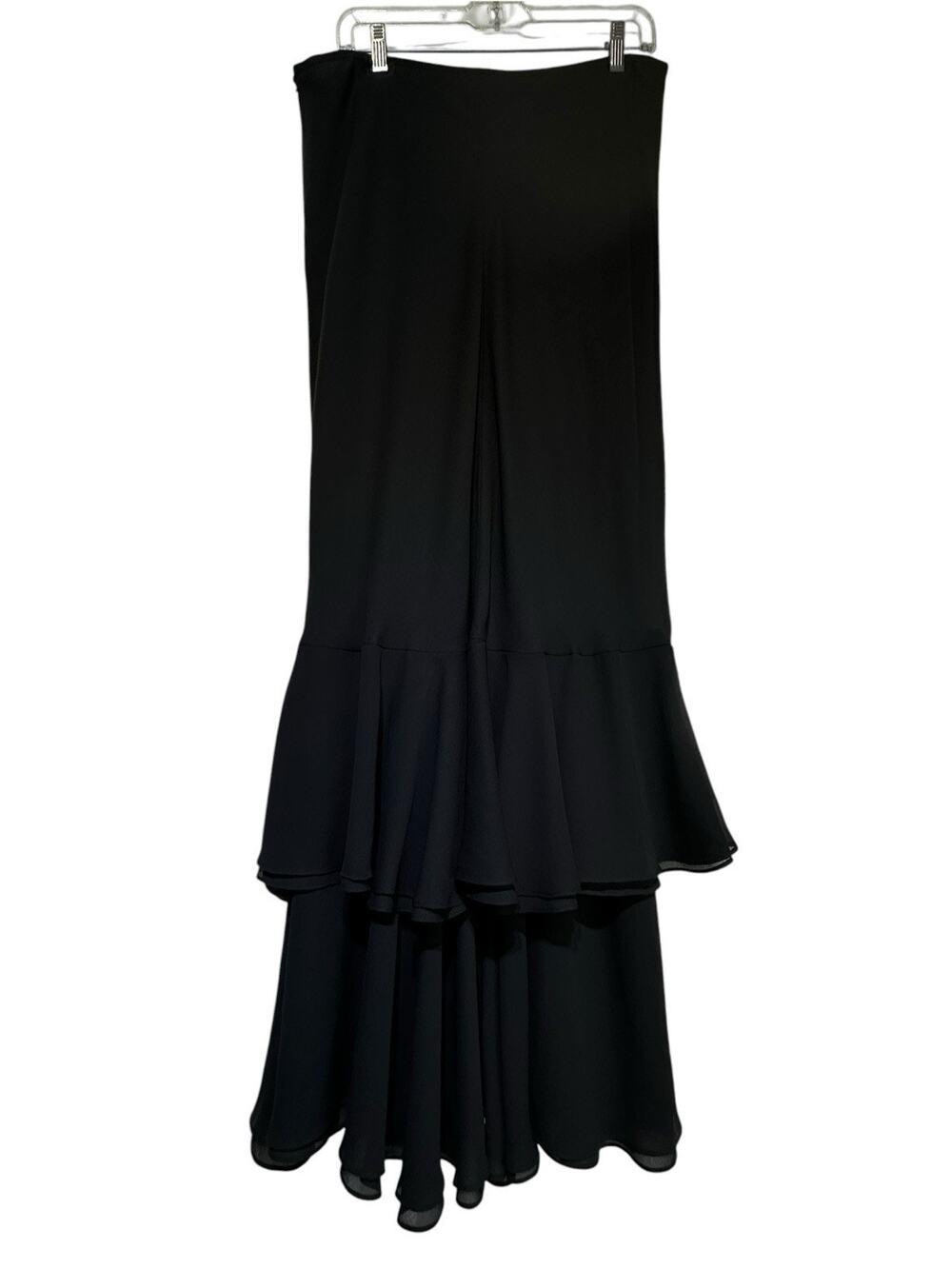 Vintage VERONIQUE YOUNG For W Women's Black Layered Asymmetrical Skirt Size 14